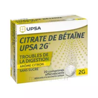 Citrate De Betaïne Upsa 2 G Comprimés Effervescents Sans Sucre Citron 2t/10 à Concarneau