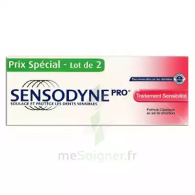 Sensodyne Pro Dentifrice Traitement Sensibilite 75ml X 2 à Concarneau